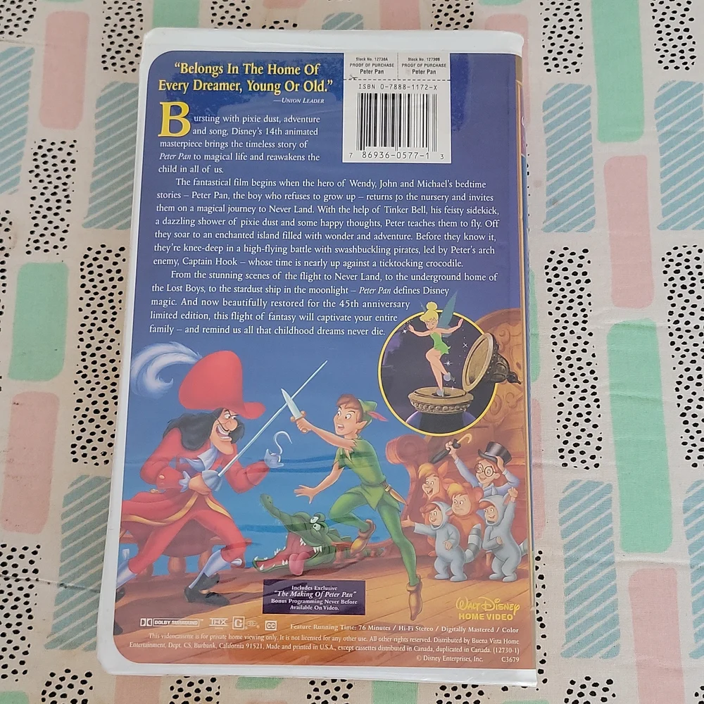 Peter Pan LIMITED EDITION VHS